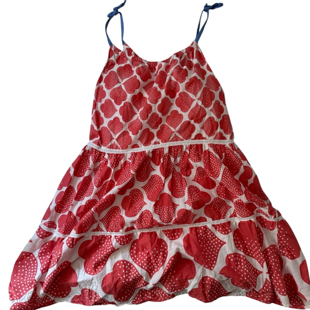 Mini Boden Girls 9-10 Maxi Beautiful Dress Pink/Coral White Moroccan‎ Ikat India